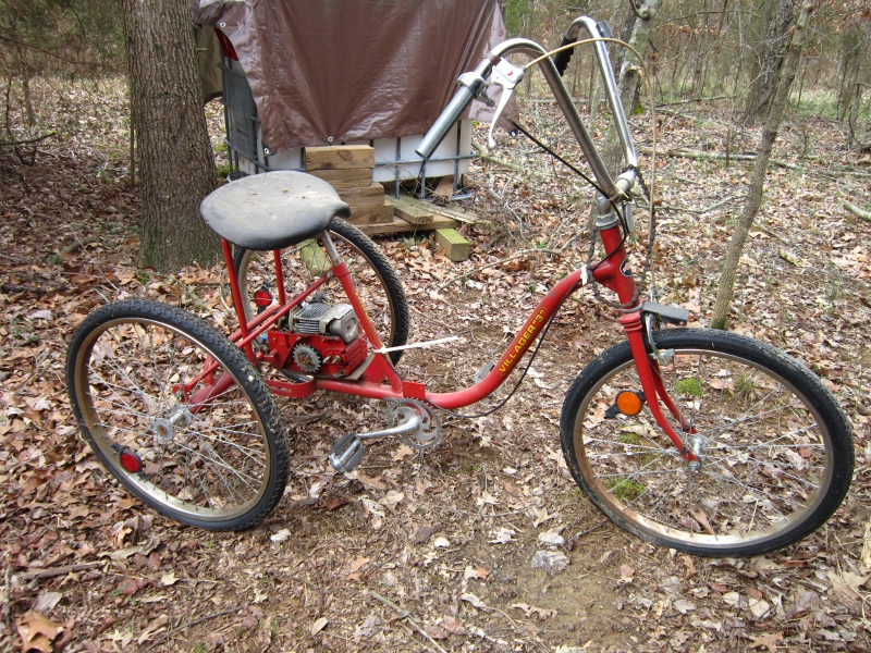 chainsaw motor on bicycle